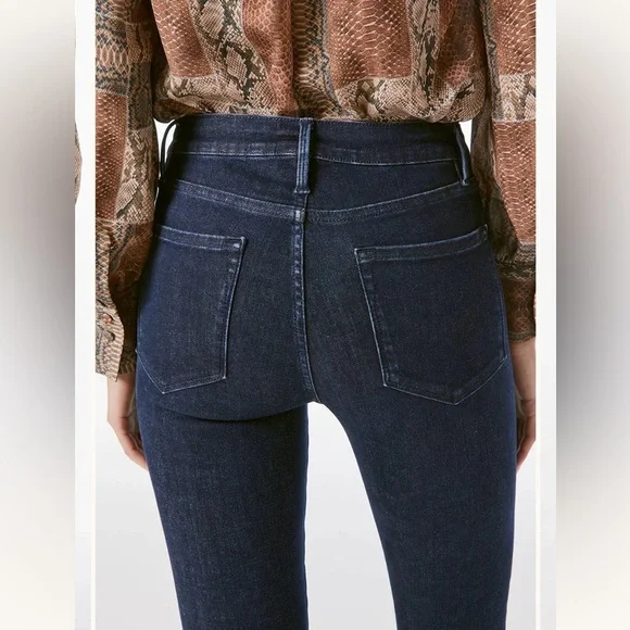 Frame Denim Le One Skinny Keller Dark Blue Ankle length Jeans size 29 or 2 - Picture 4 of 16